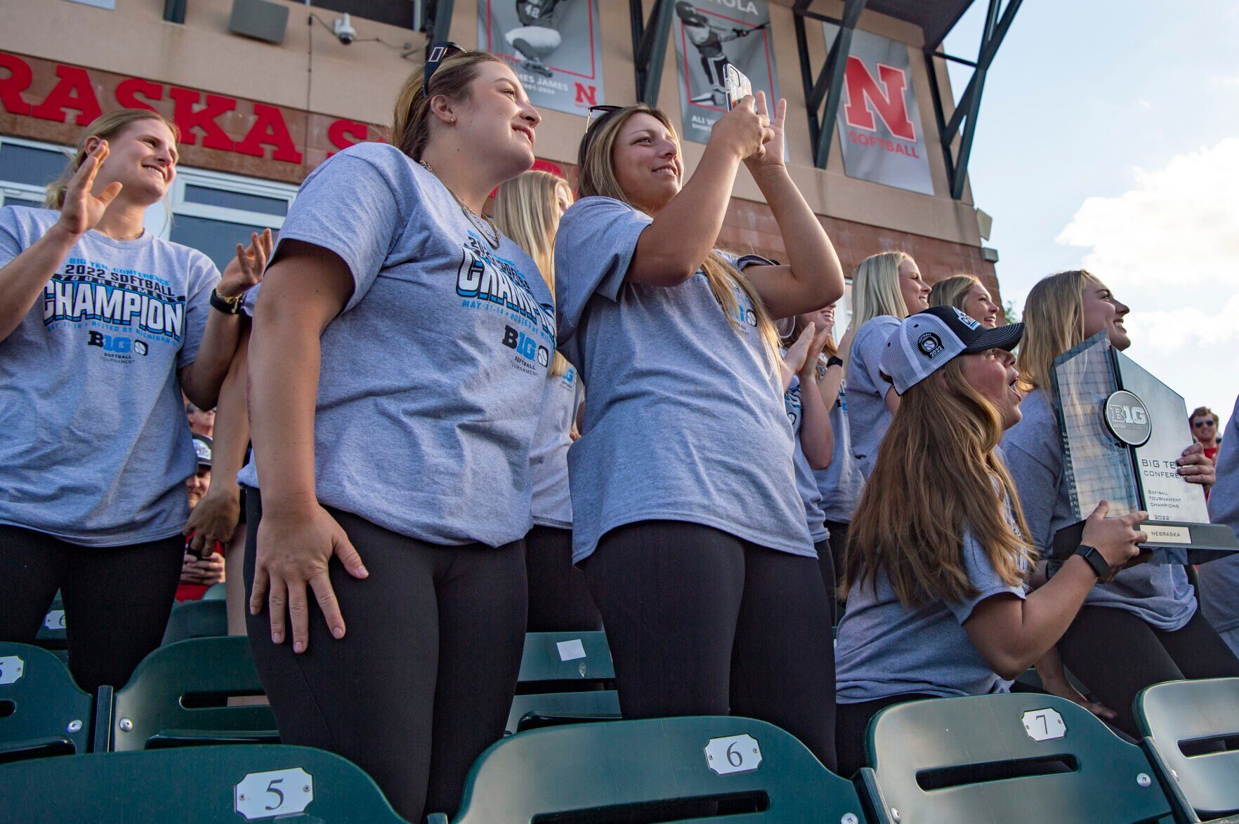 Nebraska softball watch party, 5.15